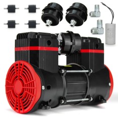 Pompa ultrasilentiosa compresor 2 pistoane fara ulei 390L/min cu motor 1100W 230V 68 dB B-AC0085 Barracuda