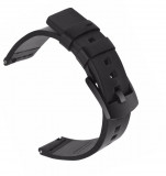 Curea piele compatibila Garmin Vivoactive 4, telescoape Quick Release, Negru