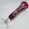 Vaza romaneasca cristal rosu rubin, veche, vintage