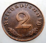 2.862 GERMANIA 2 REICHSPFENNIG 1938 D, Europa, Bronz