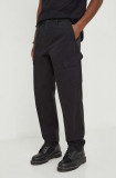 PS Paul Smith pantaloni barbati, culoarea negru, drept