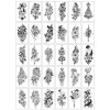 Set 30 Tatuaje Temporare Cyrax, Model 4, Negre, pe Baza de Apa, Fete, Usor de Aplicat