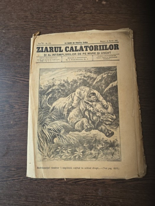 Ziarul Călătoriilor si al intamplarilor de pe mare si uscat - nr. 672/1910