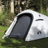 Cort Camping Tunel Gossi 3 Persoane Alb Impermeabil Poliester 275x110x125cm Folie Detasabila