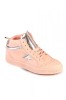 Tenisi Dama Roz cu Aplicatii Argintii, Platforma 2cm, Piele Ecologica, Casual, Sireturi