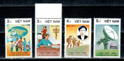 Vietnam 1986 - Posta, telecomunicatii, serie neuzata foto