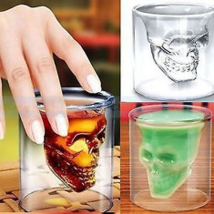 Doomed shot pentru bauturi in forma de craniu, pahar craniu 75 ml foto