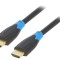 Cablu HDMI 2.0 negru, 3m, aurit