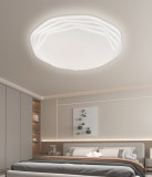 Plafoniera LED alba 35 cm, 32W, 3 temperaturi culoare, metal si acril