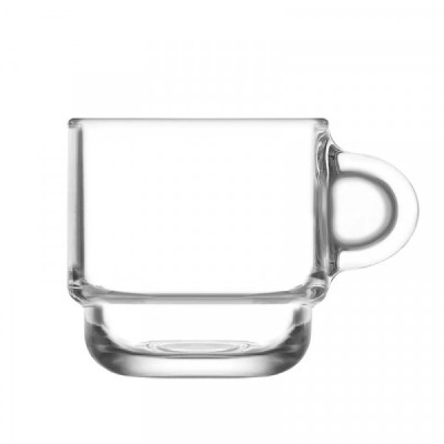 Set 24 Cesti Cafea Ceai Sticla Masiva Suprapozabile Cozy S2 270ml ARTC foto