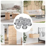 vidaXL Piuliță hexagonală Simplu 12 pcs Argintiu M6 Fier 864473