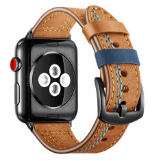 Curea din piele ceas Apple Watch 6 5 4 3 2 1 42mm / 44mm - maro