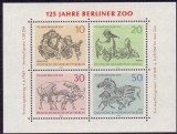 Germania de Vest - Berlin - 1969, 125 ani aniversare Zoo, fauna, bloc, MNH