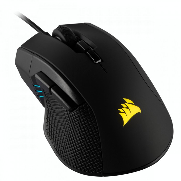MOUSE CORSAIR, &quot;IRONCLAW RGB&quot;, gaming, cu fir, USB, optic, 18000 dpi, butoane/scroll 7/1, iluminare, butoane programabile, negru, &quot;CH-9307011-EU&quot; (tim
