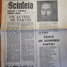 ziarul scanteia 1991-serie noua,nr. 1-prima aparitie a ziarului dupa revolutie