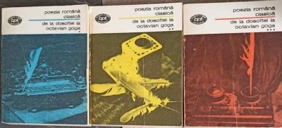 POEZIA ROMAN CLASICA VOL.1-3 DE LA DOSOFTEI LA OCTAVIAN GOGA-COLECTIV foto