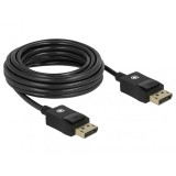 Cablu Displayport coaxial 8K60Hz T-T 6m Negru, Delock 85305