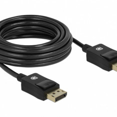 Cablu Displayport coaxial 8K60Hz T-T 6m Negru, Delock 85305
