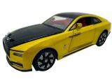 Macheta Rolls Royce Wraith mustar 1/24 cu sunete lumini deschide usile si capotele