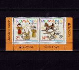 Cumpara ieftin ✅RO 2015 ,LP 2063 ,&quot;Jucarii vechi&quot;, serie cu punte+tabs ( T I sau TII !),MNH