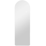 HOMCOM Oglindă de Perete &icirc;n Formă de Arc cu Iluminare LED, Control Tactil și Sticlă Călită, 40x3x120 cm, Transparentă | Aosom Romania