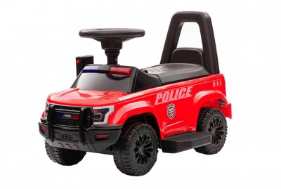 Masinuta electrica de politie Kinderauto Police 30W 6V cu megafon si music player, bluetooth, culoare Rosu foto
