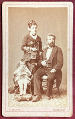 FRANZ MANDI( Maler &amp;amp; Photograph)/FOTOGRAFIE pe CARTON CU DEDICATIE,IUNIE 1879 foto