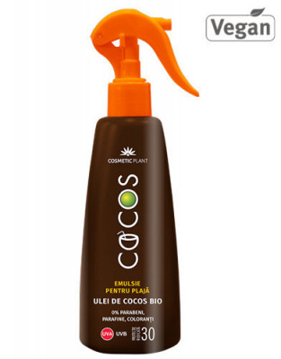 Emulsie spray pt plaja SPF30, ulei cocos, 200ml, Cosmetic Plant Plaja foto