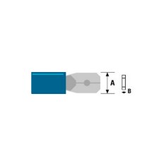 Papuc FAST ON PLUG 6.3/0.8mm albastru