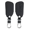 Husa Cheie Auto pentru VW - 3 Butoane, Piele ecologica, Negru, 52652.01, Kwmobile