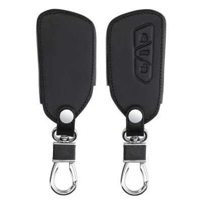 Husa Cheie Auto pentru VW - 3 Butoane, Piele ecologica, Negru, 52652.01 foto