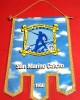 Fanion (protocol-oficial) fotbal - SAN MARINO CALCIO - folie de protectie si dimensiuni mari 34X22 cm