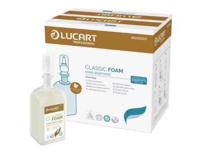Sapun spuma alb, aroma migdale, Lucart 1000 ml foto