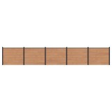 vidaXL Panou de Gardă 5 pcs WPC și Aluminiu Maro 3429460