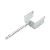 Papuc de reazem cu tija pentru stalpi, 101x60x102 mm, otel zincat 4 mm