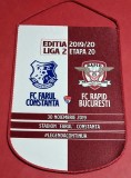 Fanion (protocol) meci fotbal FARUL CONSTANTA - RAPID BUCURESTI (30.11.2019 - Liga 2-a etapa 20)