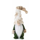 Figurina Mos Craciun textil multicolor cm13x9x38H