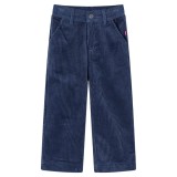 Pantaloni de copii din velur, bleumarin, 140 GartenMobel Dekor, vidaXL