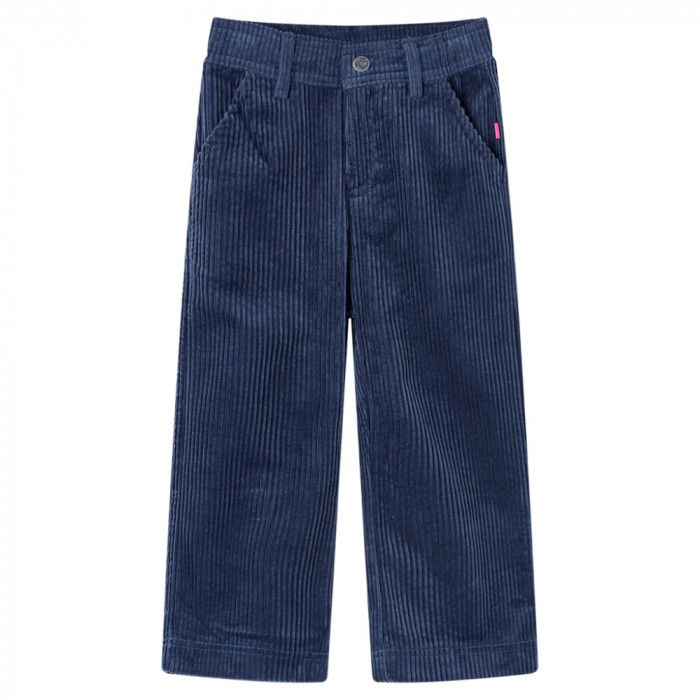 Pantaloni de copii din velur, bleumarin, 140 GartenMobel Dekor