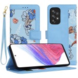 Husa flipcraft pentru samsung galaxy a53 5g - protectie 360, design floral, vibrant&Acirc;&nbsp;blue