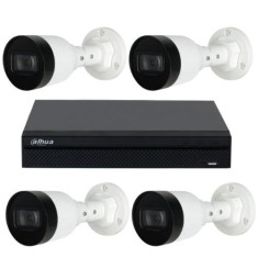 Kit supraveghere IP Dahua 4 camere 2MP IR 30m IP67 PoE si NVR 4 canale PoE SMD Plus 12 MP SafetyGuard Surveillance foto
