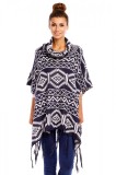E930-244 Cardigan tip poncho cu maneci trei sferturi