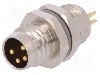Conector M8, 4 pini, clasa etanseitate IP67, TE Connectivity - T4032014041-000
