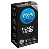 Set 12 prezervative EXS latex negru 54 mm