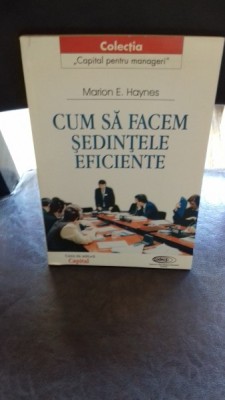 CUM SA FACEM SEDINTELE EFICIENTE - MARION E. HAYNES foto