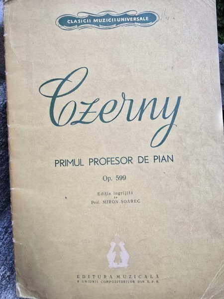 Partitura, Primul profesor de pain, Op.599 - Czerny