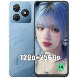 Cumpara ieftin Telefon Mobil Oscal FLAT 2, Albastru, 4G, 6.56 HD+, 12GB RAM (4GB+8GB extensibili), 256GB ROM, 13MP, Android 14, Unisoc T606, 5000mAh, Dual SIM Hybrid