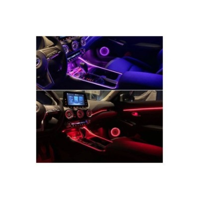 Set 10 lumini ambientale LED RGB DIGITAL, poate afisa mai multe culori in acelasi timp pentru banda LED tip apa curgartoare, cu aplicatie BTT Cod: ZC- foto