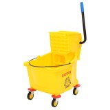 VidaXL Găleată de mop cu storcător și roți galben 36 L polipropilenă