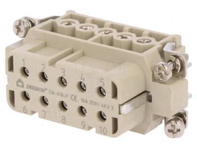 Conector HDC Contact Mamă 10P 16A foto
